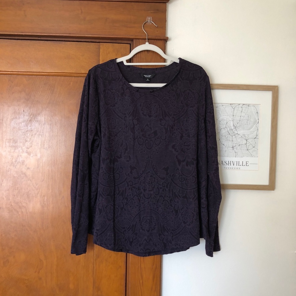 Purple long sleeve tee
